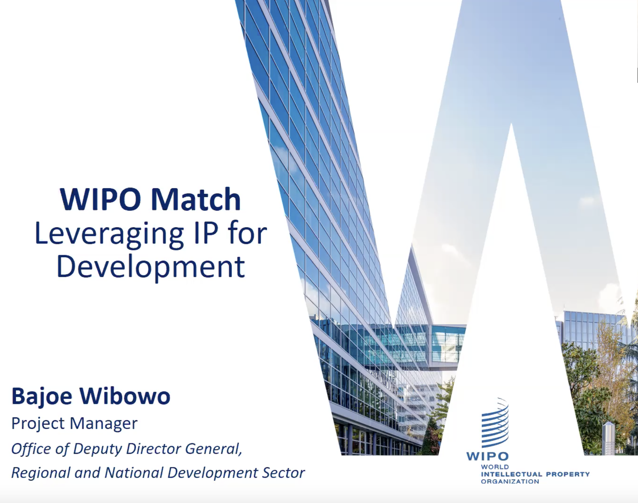 Bajoe Wibowo - WIPO Research Virtual IP Capacity Building Workshop